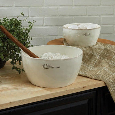 Villager Mixing Bowls - Cream Set of 2 Park Designs - The Fox Decor